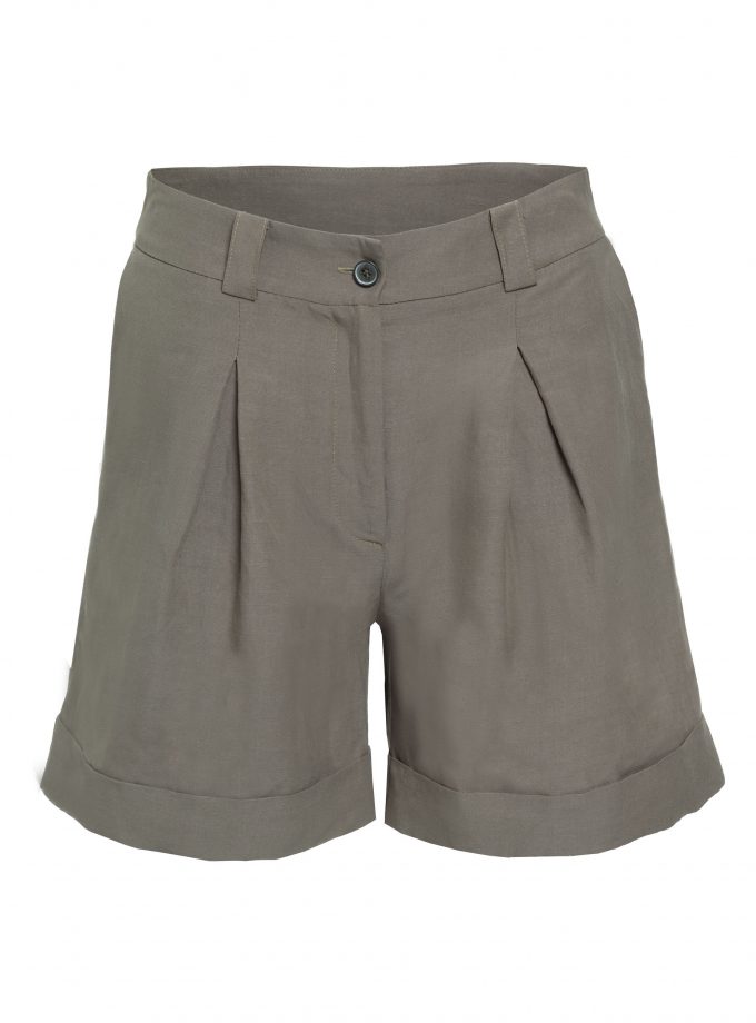 Linen shorts khaki